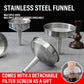 CleanPour Stainless Steel Funnel & Strainer - Trends Zone
