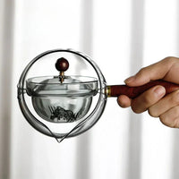 Elegant Glass Rotating Teapot | Enhances Tea Flavor & Aroma - Trends Zone