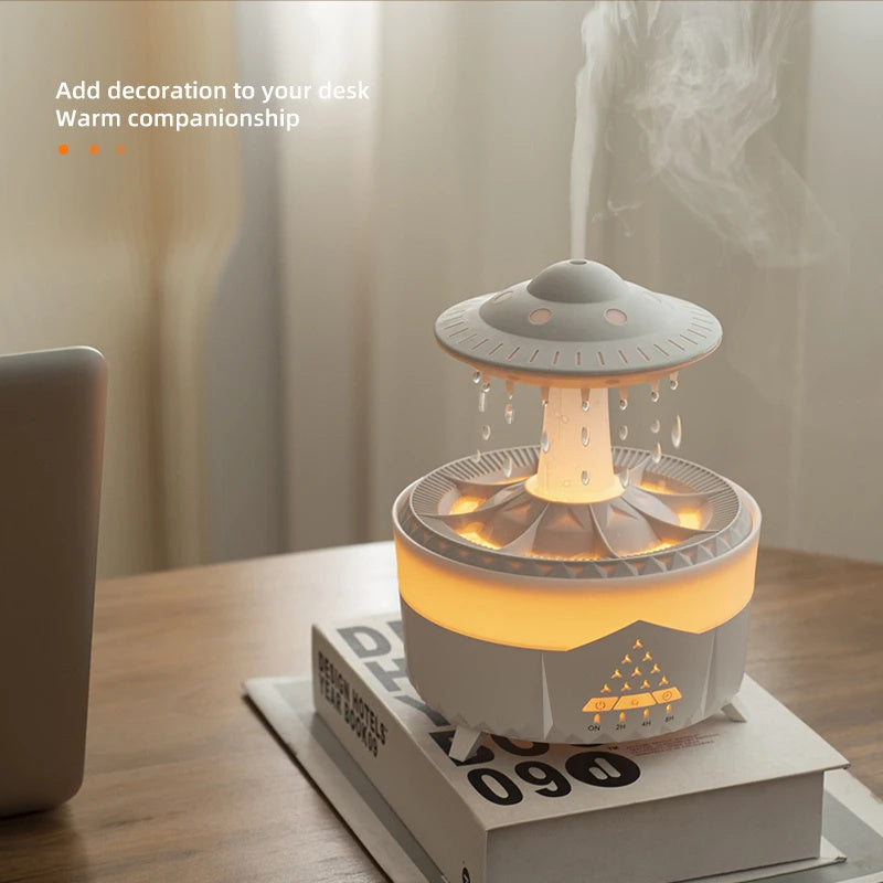 New UFO Raindrop Humidifier Water Drop Air Humidifier USB Aromatherapy Essential Oils Aroma Air Diffuser Household Mist Maker Home Decor - Trends Zone