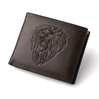 Men's Zipper Wallet Lion Embossed Pattern Animal - Trends Zone