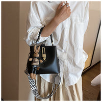 Fashionable Texture Hand-held Bucket Crossbody Bag - Trends Zone