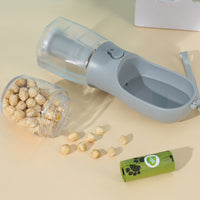 3-in-1 Pet Water Bottle – Food, Water & Waste Bag Dispenser