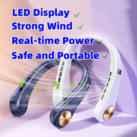 Mini Bladeless Neck Fan | Hands-Free, Rechargeable Air Cooler for Summer Sports & Travel - Trends Zone