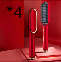 New 2 In 1 Hair Straightener Hot Comb Negative Ion Curling Tong Dual-purpose Electric Hair Brush - Trends Zone