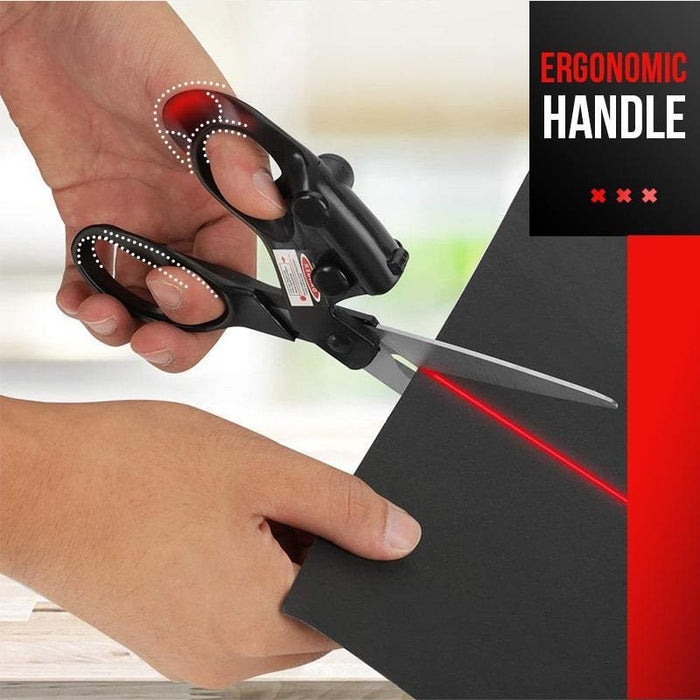 Professional Laser Guided Scissors For Home Crafts Wrapping Gifts Fabric Sewing Cut Straight Fast Scissor Shear - Trends Zone