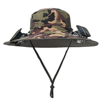 Solar-Powered Outdoor Sun Hat with Fan – Wide Brim, USB Rechargeable, Adjustable Hat - Trends Zone