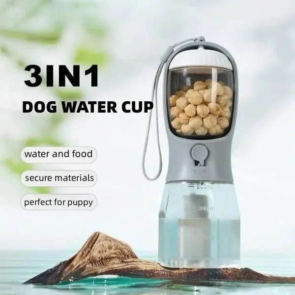 3-in-1 Pet Water Bottle – Food, Water & Waste Bag Dispenser - Trends Zone