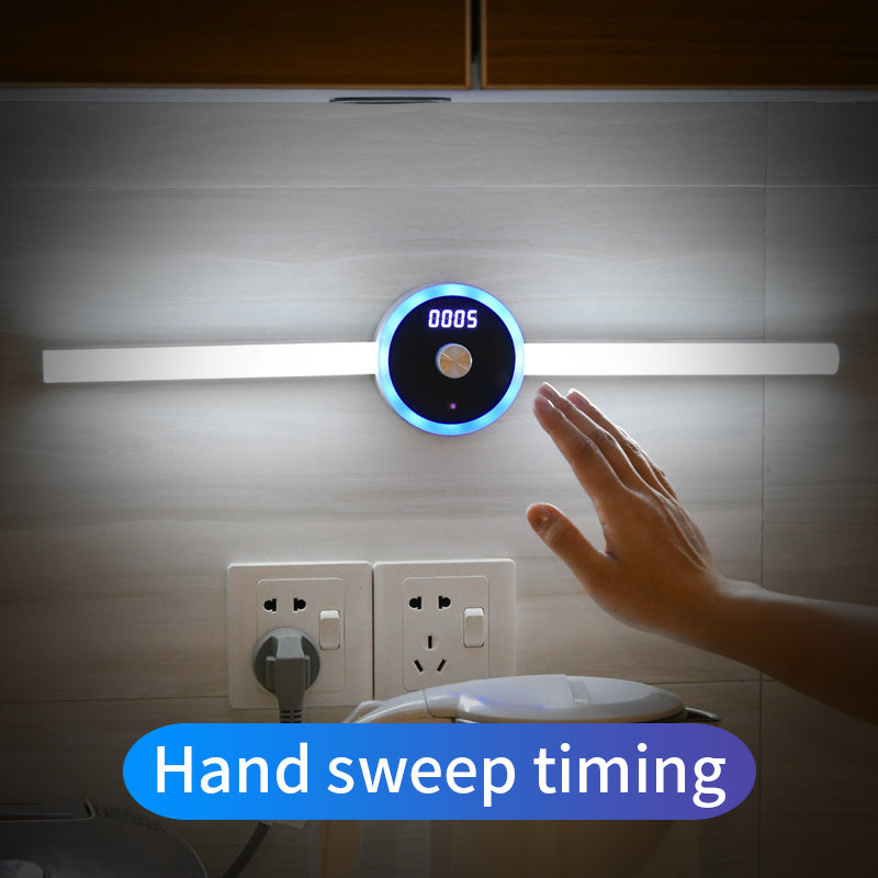 Smart Cabinet Light Clock Timing Sensor Light Removable LED Wardrobe Light Manual Sweep Switch Light - Trends Zone