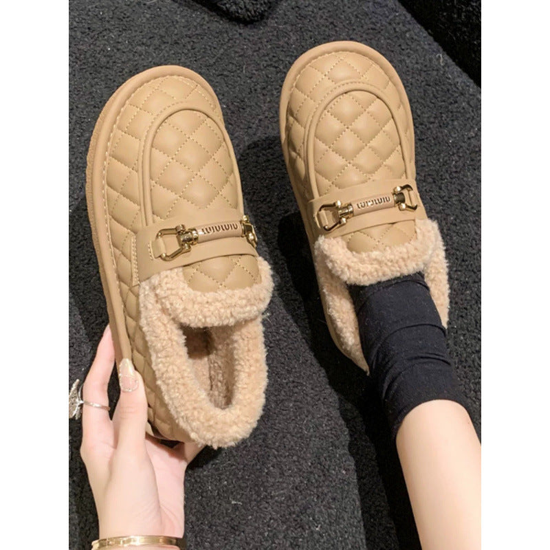 Women's Flat Bottomed Warm And Fluffy Cotton Shoes - Trends Zone