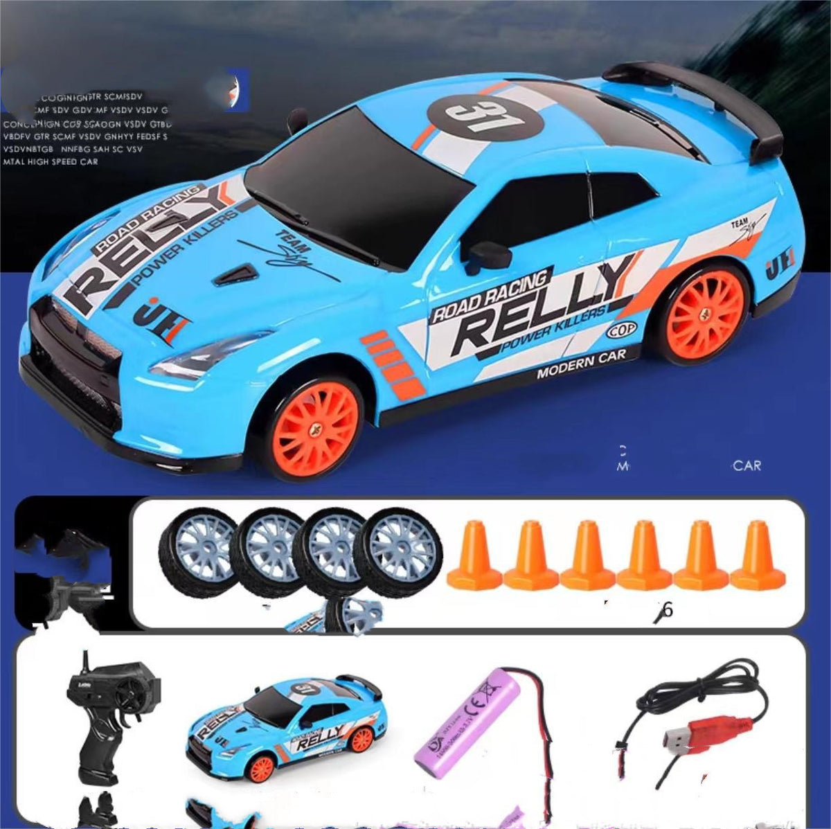 2.4G Drift Rc Car 4WD RC Drift Car Toy Remote Control GTR Model AE86 Vehicle Car RC Racing Car Toy For Children Christmas Gifts - Trends Zone