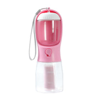 3-in-1 Pet Water Bottle – Food, Water & Waste Bag Dispenser