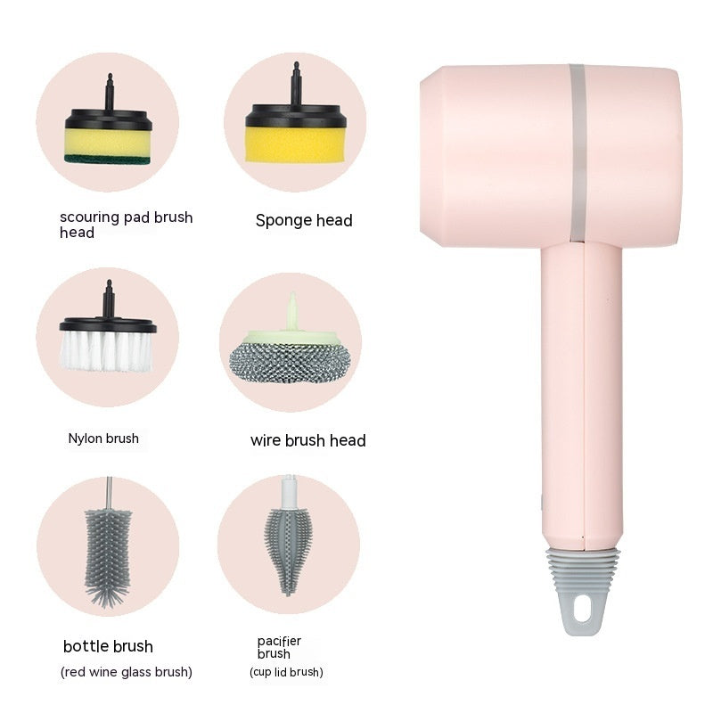 Electric Cleaning Brush Dishwashing Brush Automatic Wireless USB Rechargeable Professional Kitchen Bathtub Tile Cleaning Brushes - Trends Zone