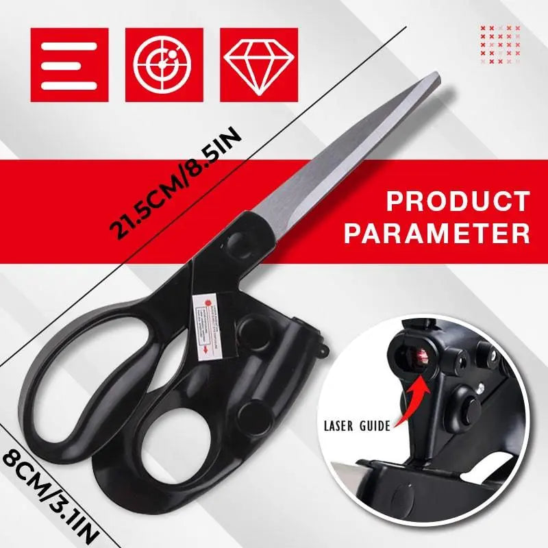 Professional Laser Guided Scissors For Home Crafts Wrapping Gifts Fabric Sewing Cut Straight Fast Scissor Shear - Trends Zone