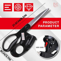 Professional Laser Guided Scissors For Home Crafts Wrapping Gifts Fabric Sewing Cut Straight Fast Scissor Shear - Trends Zone