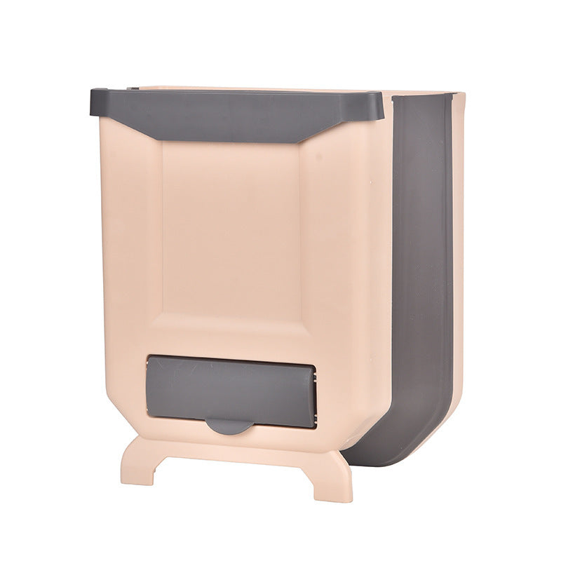 Wall-mounted Foldable Trash Can Household Classification Sundries Container Living Room And Kitchen Toilet - Trends Zone