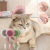 🐾 2-in-1 Self-Cleaning Pet Brush with Spray | Grooming & Hair Removal Comb 🐕🐈 - Trends Zone