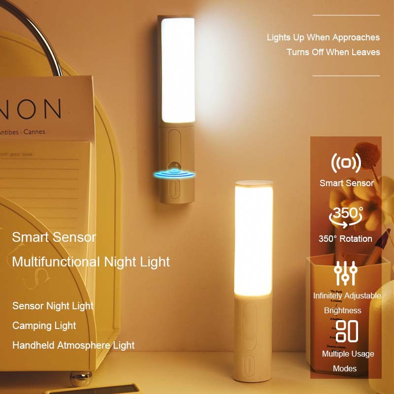 Smart Motion Sensor LED Night Light – Rechargeable, Portable & 3-Color Adjustable for Perfect Ambiance! - Trends Zone