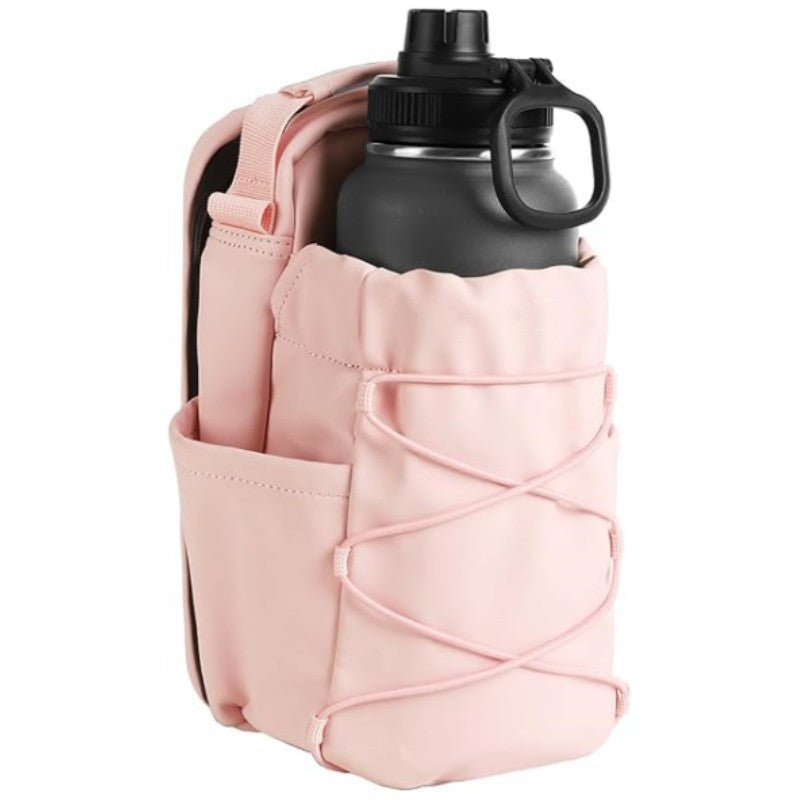 Pink magnetic bottle sling gym crossbody bag
