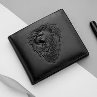 Men's Zipper Wallet Lion Embossed Pattern Animal - Trends Zone