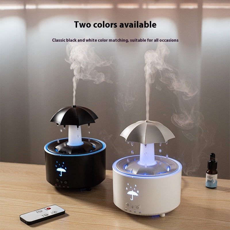 Raindrop Aromatherapy Humidifier Household Office Creativity Water Drop Rotating Humidifier Umbrella Fragrance Machine - Trends Zone