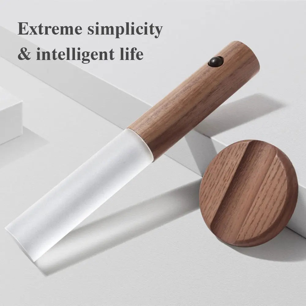 Auto LED USB Magnetic Wood Wireless Night Light Corridors Porch Lights PIR Motion Sensor Wall Light Cabinet Lamp - Trends Zone
