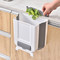 Wall-mounted Foldable Trash Can Household Classification Sundries Container Living Room And Kitchen Toilet - Trends Zone