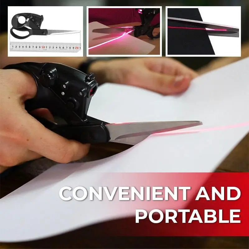 Professional Laser Guided Scissors For Home Crafts Wrapping Gifts Fabric Sewing Cut Straight Fast Scissor Shear - Trends Zone