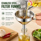 CleanPour Stainless Steel Funnel & Strainer - Trends Zone