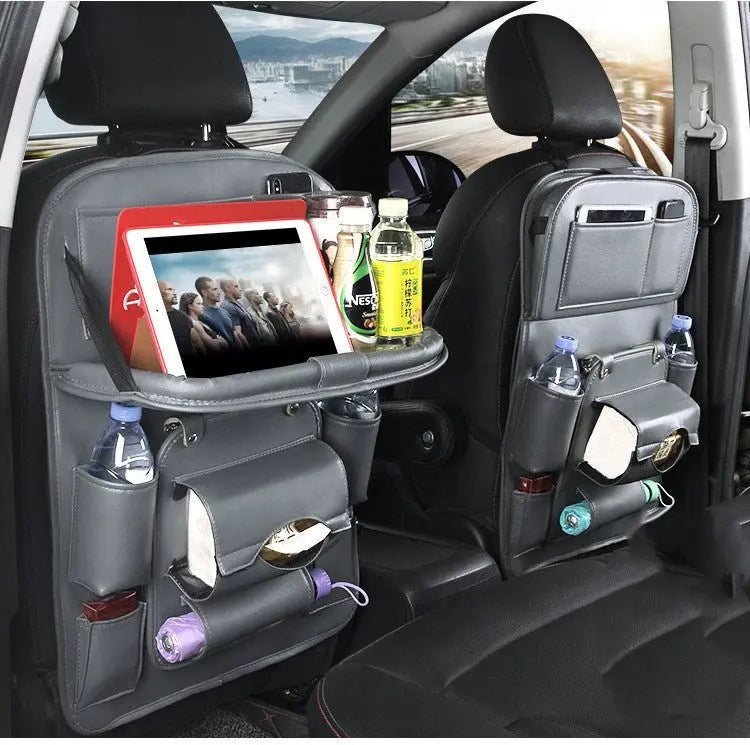 Leather Car Storage Bag – Durable Waterproof Seat Back Organizer for Car Interiors – Trends Zone