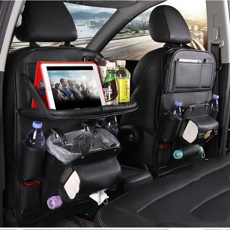 Leather Car Storage Bag – Durable Waterproof Seat Back Organizer for Car Interiors – Trends Zone