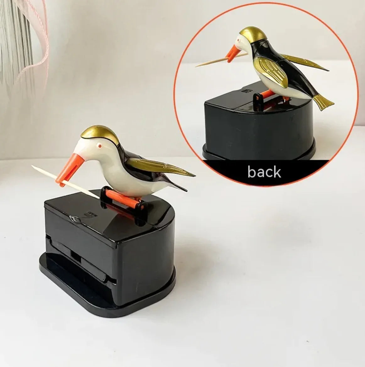Household Push-Type Bird Automatic Pop-up Toothpick Box - Trends Zone