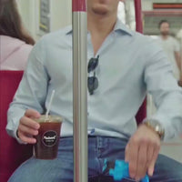 Portable public transportation cup holder